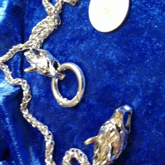 Wolf head Stainless Steel Pendant Flexible 24" Necklace Chain Unisex Gothic - Picture 13 of 15